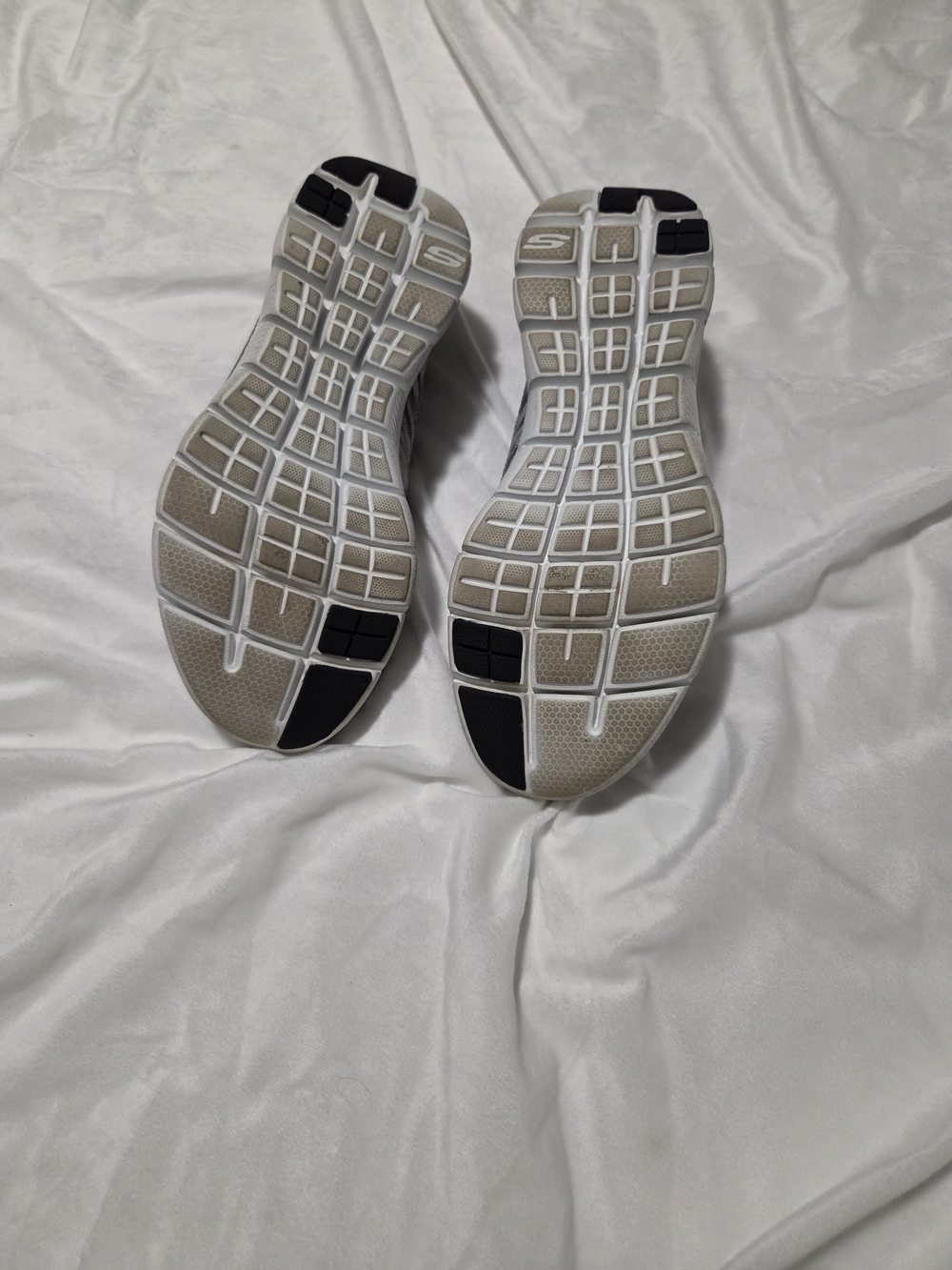 Skechers Women's Slip-On Knit Sneakers - Gray/Black - Picture 3 of 3